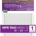 3M - 2001DC-6 Filtrete Ultra Allergen Reduction FPR9 Air Furnace Filter 16" X 25" X 1" (1-Pack) White