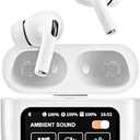 CPHUSA Earbuds Wireless Bluetooth A9 Pro Noise Cancelling Bluetooth Earbuds for Running 13-in-1 Wireless LED Display, Mic, USB Charging  Music, Gaming & Calls  Works with iPhone & Android (White)