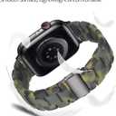 Band Compatible with iWatch 38mm 40mm 41mm 42mm, Colorful Resin Replacement Bracelet Strap for Apple Watch Series 10/9 / 8 / Ultra / 7 / SE / 6/5 / 4/3 Women Men (Army Green)