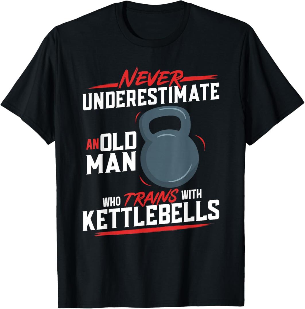 Kettlebell Workout Fitness Training Kettlebell T-Shirt, Black