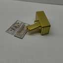 Alagoo Super Money Guns Paper Playing Spary Money Gun Make it Rain Toy Gun, Handheld Cash Gun Fake Bill Dispenser Money Shooter Toy(Metallic Gold)