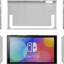 Switch 2 Slim Case Set with 2 Joycon Thumb Grips, 2 Tempered Glass Screen Protectors, Detachable TPU Shell for Nintendo Switch 2 - Anti-Scratch, Anti-Slip, TV Dock Incompatible (White)