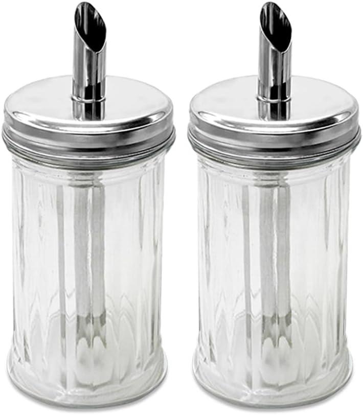 1 Stop & Go 12 oz Sugar Pourer with Precision Spout and Durable Metal Lid  Perfect for Sugar, Salt, Spices, and Powdered Ingredients  Easy-Pour Design for Kitchen, Dining, and Baking- Set of 4