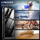 SPIDERCASE Designed for Samsung Galaxy S23 Case Waterproof,Built-in Screen & Camera Lens Protector[IP68 Underwater][Military Grade Shockproof] Full Body Protection Phone Case,Purple/Clear