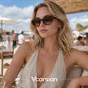 Retro Oval Cat Eye Sunglasses for Women Men- Trendy Y2K 90s Vintage Designer Sun Glasses with UV Protection for Driving Traveling Outfit