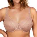 HSIA Minimizer Bras for Women Enchante Full Coverage Underwire Bras Plus Size Lifting Floral Lace Bra for Heavy Breast (Pink, XL)