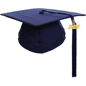 Newrara Graduation Unisex Matte Adult Graduation Cap with Tassel (Blue)