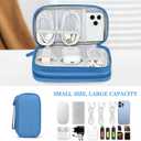FYY Electronic Organizer, Travel Organizer Bag Pouch, Electronic Accessories Carry Case, Portable Waterproof Double Layers All-in-One Storage Bag for Cable, Cord, Charger, Phone, Earphone, Cyan