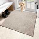 PURRUGS Dirt Trapping Door Mat 48" x 48", Non-Slip Machine Washable Entryway Rug, Dog Doormat, Indoor Front Door Mat, Super Absorbent Entry Rug for Muddy Shoes & Paws, Taupe