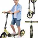 FREEDARE Foldable Kick Scooter for Ages 8+ Kid & Teens, Adults, Multi-Color | Kids Kick Scooter with 2 Big 8-inch Sturdy Wheels and 4-Level Adjustable Handlebar, Lightweight, Max Load 220 LBS