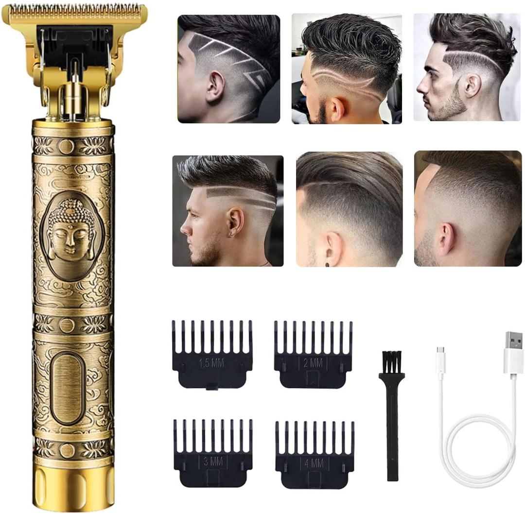 Hair Clippers for Men, Cordless Electric Hair Trimmer and Beard Shaver, T Blade Zero Gapped Edgers Clipper Hair Cutting Kit, Rechargeable, Gift for Father