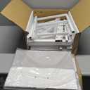 Small Vanity Desk No Mirror for Kids Bedroom, 31.5 Inch Vanity Table with Drawers, Makeup Vanity Desk for Narrow Spaces, White Dreessing Table(No Mirror)