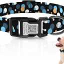 3 x Dog Collars for Small Dogs,Dog Collar with QR Code Name Tag,Soft Polyester Material, Adjustable Pet ID Tag Collar (Black, Small)