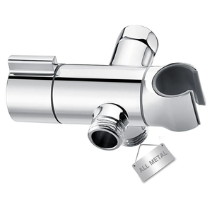 High Pressure All Metal 3 Way Shower Diverter Valve With Hand Holder, G1/2 Arm for Head, Bathroom Universal System Replacement Part, Chrome