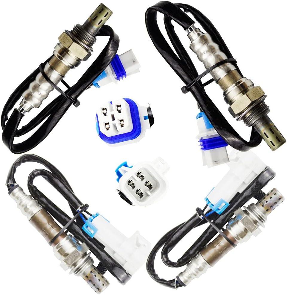 4X Oxygen O2 Sensor for 2008 2009 2010 2011 2012 2013 GMC Sierra 1500 4.8L/5.3L/6.0L/6.2L Upstream + Downstream