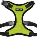 Voyager Step-in Pet Harness - All Weather Mesh, Adjustable Step in Harness for Cats and Dogs by Best Pet Supplies - Lime Green/Black Trim, M