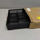 Marbrasse Expandable Desk Drawer Organizer, Mesh Drawer Organizer Tray with 10 Adjustable Compartments, Desk Organizers and Accessories, 5 Dividers Drawer for Office Supplies, Makeup & Vanity (Black)