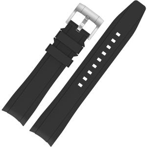 4 x Bands for moon watch Watch, 20mm Curved No Gap Silicone Strap Compatible with X moon watch Speedmaster for Women Men