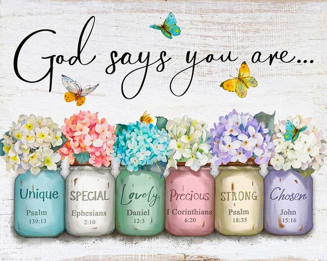 GEEHEIY Paint by Numbers Kit for Adults - Christian Adult Paint by Number Kits on Canvas, Faith DIY Acrylic Oil Number Painting for Adults, Perfect for Home Decor Gift 16x20 Inch