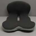 Buttocks Cushions Office Chair Cushion with Backrest (Classic Black)