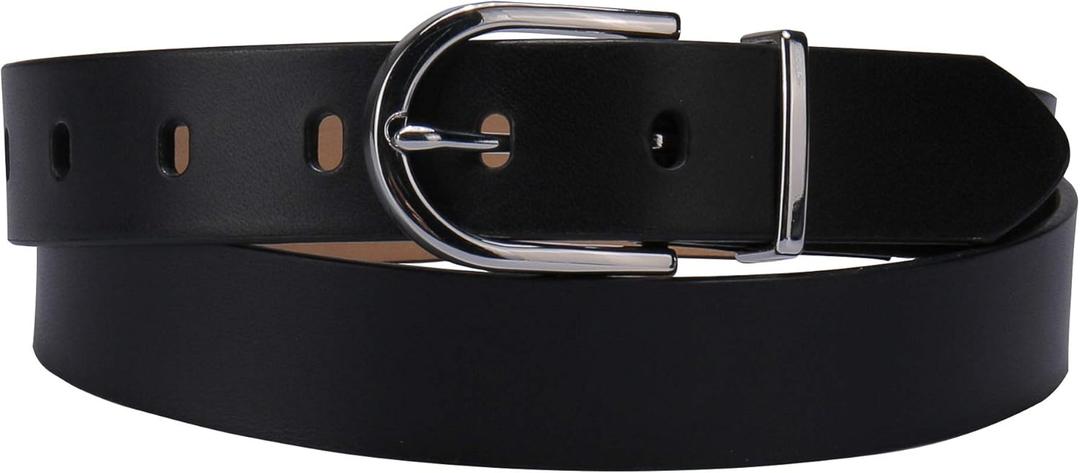 Calvin Klein Women's Round Buckle Fashion Statement Casual Belt for Jeans, Trousers (X-Large)