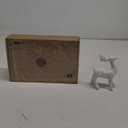 Porcelain Christmas Reindeer Figurines, Pack of 1 Mini Animal Reindeer Decor Deer Statues Sculpture Tabletop Ornaments for Cabinet Mantel Shelves Fireplace Home Dcor Accents Collectible Figurines
