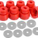 Body Mount Bushing Kit 7-141 Compatible with 1999-2014 Chevy Silverado GMC Sierra 1500 2500 2WD/4WD Cab Mount (RED)