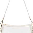 Clear Tote Bag Stadium Approved Clear Purse PVC Handbag Retro Classic Transparent Bag for Concert