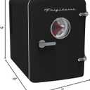 Frigidaire Retro 9-Can Mini Personal Fridge Portable Cooler for Car, Office, Bedroom, Dorm Room, or Cabin, 11.8" D x 7.1" W x 10.1" H, BLACK