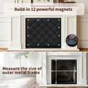 Magnetic Fireplace Cover, Fireplace Draft Blocker Save Energy, Indoor Fireplace Draft Stopper for Winter Heat Loss and Summer Cooling, Fireplace Insulation Cover Blanket for Iron Frame 45 x 34