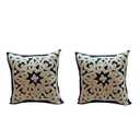 Blossoms Home & Beyond Cushion Covers 18x18 inch Set of 2 Premium Embroidered Decorative Throw Pillow Covers for Bedroom Sofa & Home Decoration