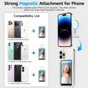 Vlog Selfie Monitor Screen, Back Camera Monitor Screen for iPhone, Wireless Magnetic Phone screen mirroring with Bluetooth Remote Speaker for YouTube Live Stream TikTok, Compatible with iPhone Android