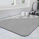 Ecotrim - Dish Drying Mat for Kitchen Counter | Coffee Bar Mat for Countertops | Heat Resistant Drainer Mat with Non-slip Rubber Backed | Hide Stain Kitchen Absorbent Draining Mat | Grey 18"x28"