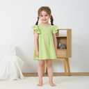 pureborn Toddler Girls Sleeveless Summer Dresses 1-8 Years (Green)