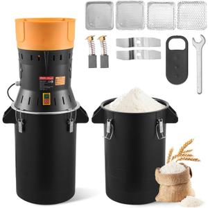 VEVOR Electric Grain Mill Grinder, 600W High Power Commercial Spice Grinder, 6.6 Gal Pulverizer Powder Machine with Galvanized Sharp Blades, for Dry Grains, Spices, Cereals, Coffee, Corn & Pepper
