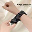 Compatible with Samsung Galaxy Watch 8 Band, Size: Small: 5.1"-6.2"(130mm-160mm), Stretchy Scrunchie Cute Elastic Fabric Nylon Bands（3-Pack）