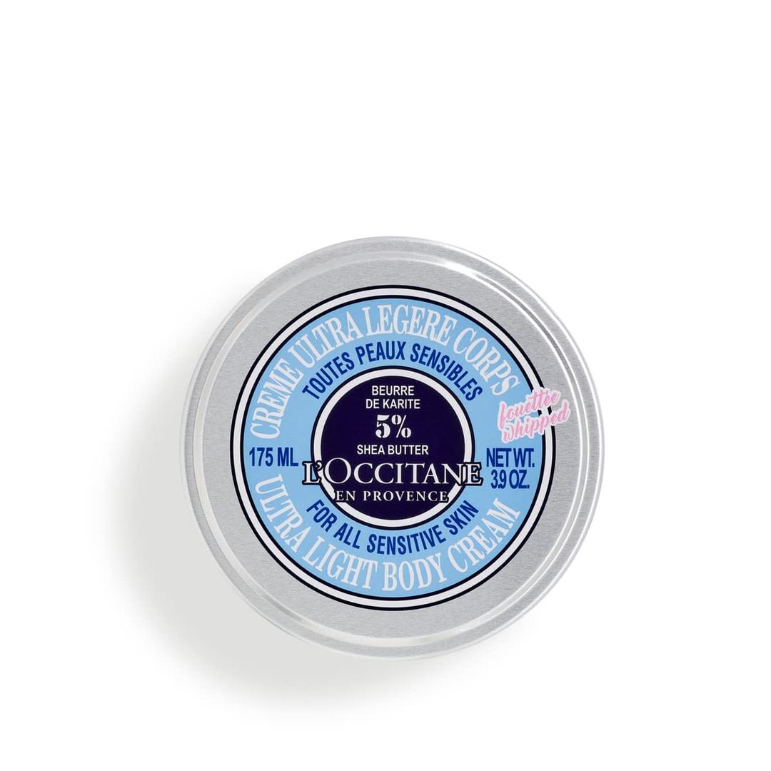 LOccitane Shea Butter Ultra Rich Body Cream, Nourishing Moisturizer for Dry, Sensitive Skin, Fast Absorbing, Refillable, Vegan Skincare, Light Scent (1 Fl Oz (Pack of 1))