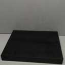 HofferRuffer Rectangle Serving Tray with Hole Handles for Coffee Table, Breakfast, Tea, Food, Butler - Countertop, Kitchen, Vanity Serve Tray, 16.2 x 12.2 x 2 inches, Faux Leather (Black Croco)