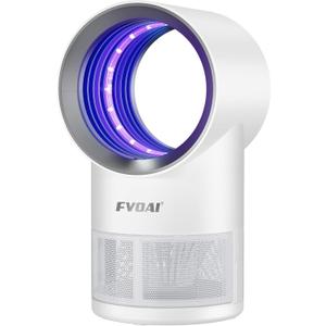 Fruit Fly Trap for Indoors, Fly Traps Indoor for Home Indoor Insect Trap with Suction, Time Setting, Bug Light & 10 Pcs Sticky Glue Boards (White)