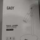 GAOY Cordless UV Light for Gel Nails, Handheld Nail Lamp, Portable Cordless Rechargeable Fast Curing, Matte Silver