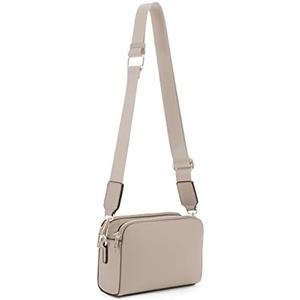 EVVE Crossbody Bags for Women Trendy Triple Zip Small Crossbody Camera Bag Purse with Wide Guitar Strap