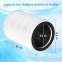 HAP606 Replacement Filter for XenonLab & FreAire, 2-Pack HAP609 Filter Replacement Compatible with ECOSELF HAP609, XenonLab & FreAire HAP606 Purifiers, 3-Stage HEPA & Activated Carbon Filtration