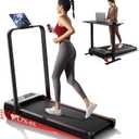RHYTHM FUN Treadmill With Incline, Walking Pad With Handle Bar, 300lbs Foldable With APP, Portable Folding for Home/Office With Low Noise