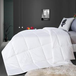 YOUR MOON Luxurious All Season Wool Comforter Queen Size, 100% Natural Australian Wool Filling, Hypoallergenic Comforter Duvet Insert, Noiseless Cotton Shell (White)