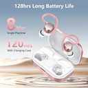 Wireless Earbuds for iOS Android, Bluetooth 5.4 Sport Headphones, 128H Playtime Over Ear Buds for Small Ear, Stereo Deep Bass, Sport Wireless Bluetooth Earphones, IPX7 Waterproof Running Headphones