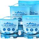 HEYTRIP 4 Pack Reusable Ice Bags for Cooler 2.5lb 5lb Ice Cube Bags, Long Lasting Cold Dry Freezer Packs, Leakproof Water Container - Fill it with Ice to Keep Cooler Cold and Drink its ICY Water
