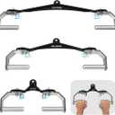 HXD-ERGO 360° Rotating LAT Pull Down Bar Set, LAT Pulldown Attachments with 16 Lockable Angles, 3 Grip Widths Cable Machine Attachment for Full Body Workout, Home Gym Equipment
