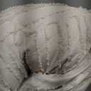 Litanika Queen Comforter Set Beige, 3 Pieces Cream Tufted Boho Farmhouse Bedding Comforter Sets, Lightweight Fluffy Comforter Bed Set for All Season (90x90In Comforter and 2 Pillowcases)