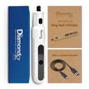 Diamondg Cordless Micro Dog Nail Grinder with Quiet Sound & LED Tip for Large & Small Dogs, 4hrs. Runtime - Electric Dog Nail Trimmer, Heavy Duty Rotary Tool Alternative to Toenail Clippers & Filers
