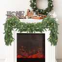 Sggvecsy 6.2Ft Christmas Norfolk Pine Garland Realistic Touch Artificial Pine Greenery Garland for Table Wall Mantle Indoor Fireplace Home Holiday Winter Xmas Decoration (2 Pack)